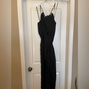 Black pants romper, size large